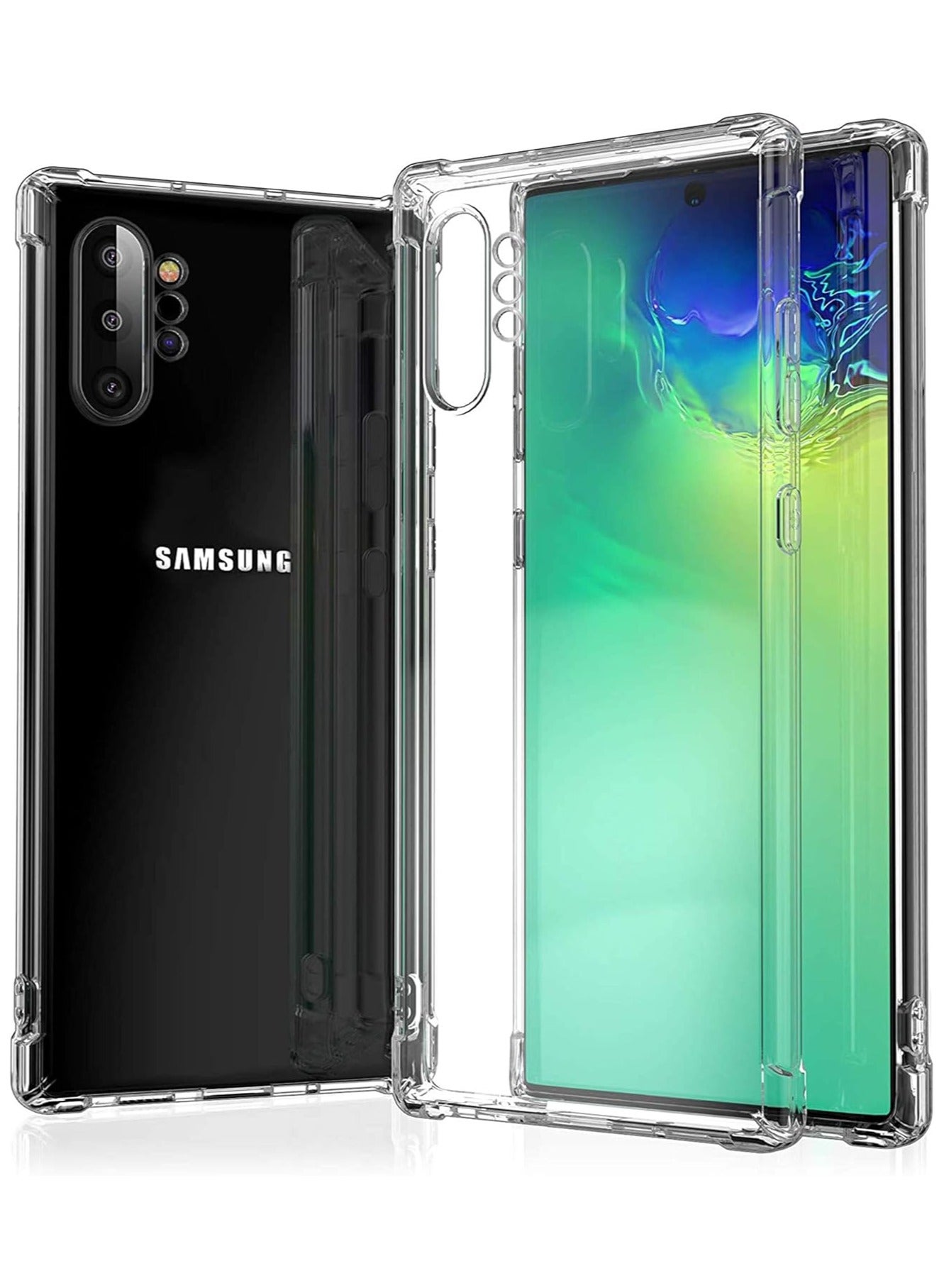 Bills Samsung Note 10 Plus Premium TPU Corner Case - Clear Slim Protective Cover with Enhanced Shock Absorption