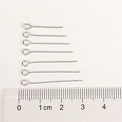 Chenkou Craft 700pcs Assorted of 7 Sizes Mix Eye Pins for Jewelry Making (Anti-Silver, Mix) - Image 3