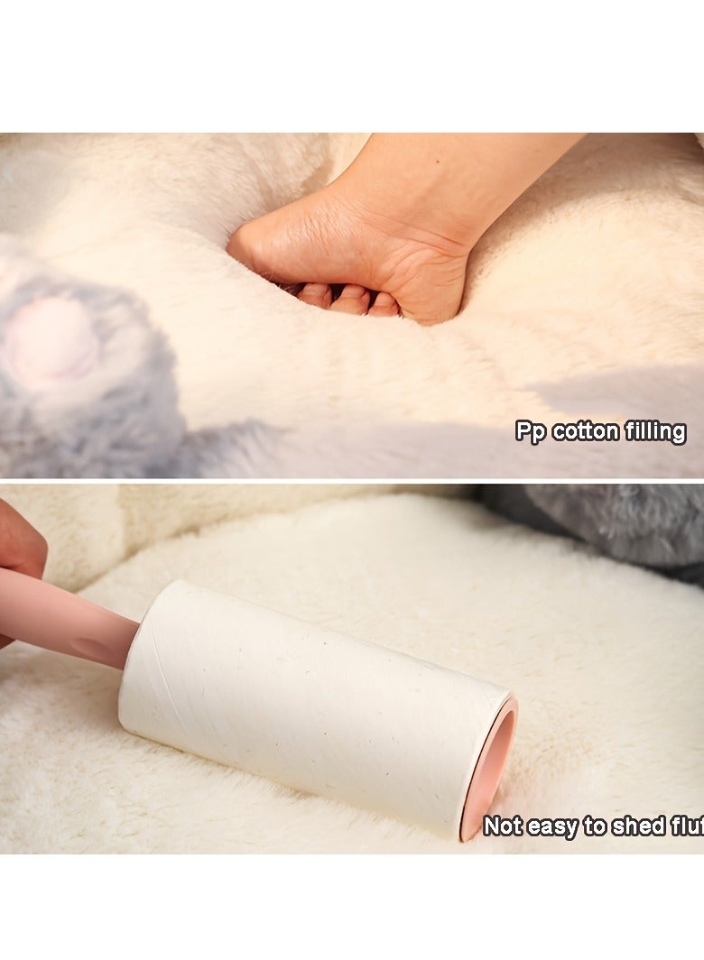 XiuWoo 1pc Cute Cat Cartoon Chair Cushion, Plush Polyester Home Decor Sofa Tatami Living Room Office Chair Pad with Anti-Skid Design, Cat Shape Chair Cushion Pads Lightweight Cute Soft Seat - Image 4