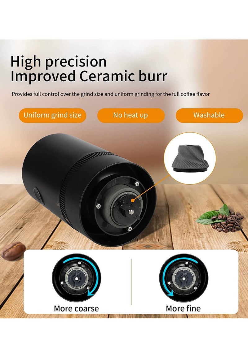 XiuWoo - USB Rechargeable Portable Electric Burr Coffee Grinder, 4 Cups Small Automatic Conical Burr with Multi Grind Setting for Espresso Drip Pour Over French Press - Image 1