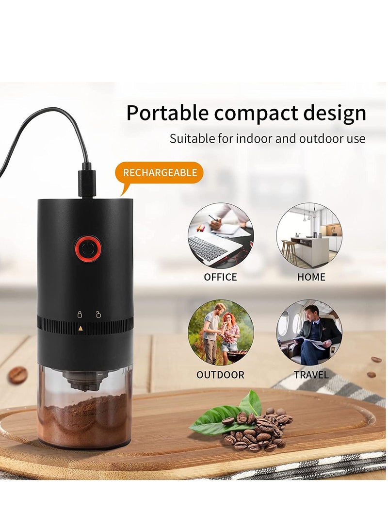 XiuWoo - USB Rechargeable Portable Electric Burr Coffee Grinder, 4 Cups Small Automatic Conical Burr with Multi Grind Setting for Espresso Drip Pour Over French Press - Image 1