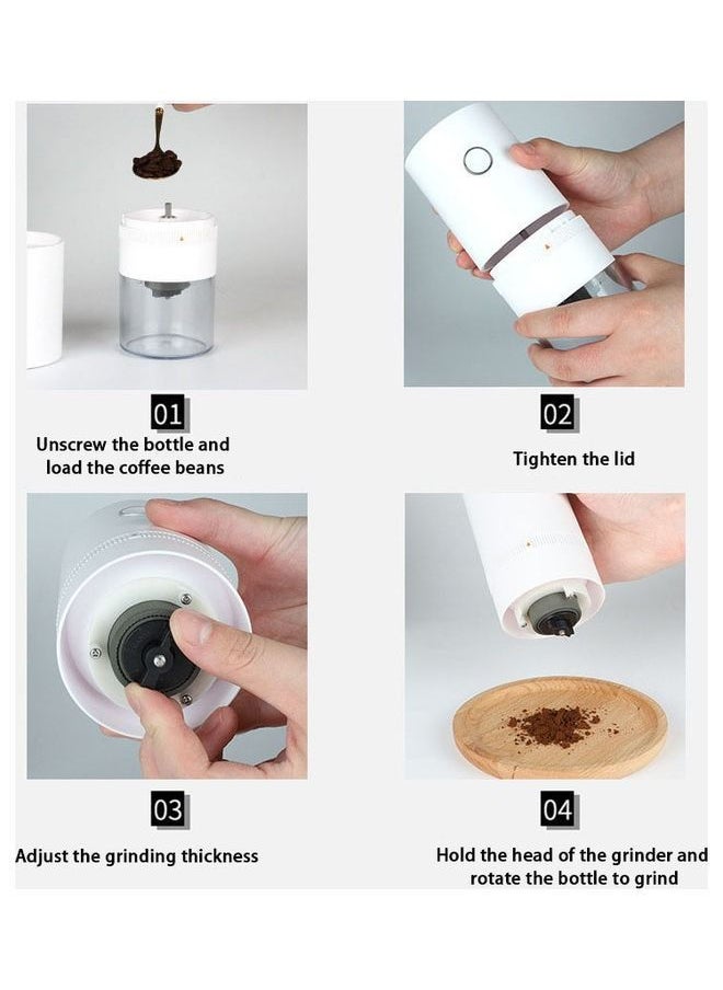 XiuWoo - USB Rechargeable Portable Electric Burr Coffee Grinder, 4 Cups Small Automatic Conical Burr with Multi Grind Setting for Espresso Drip Pour Over French Press - Image 1