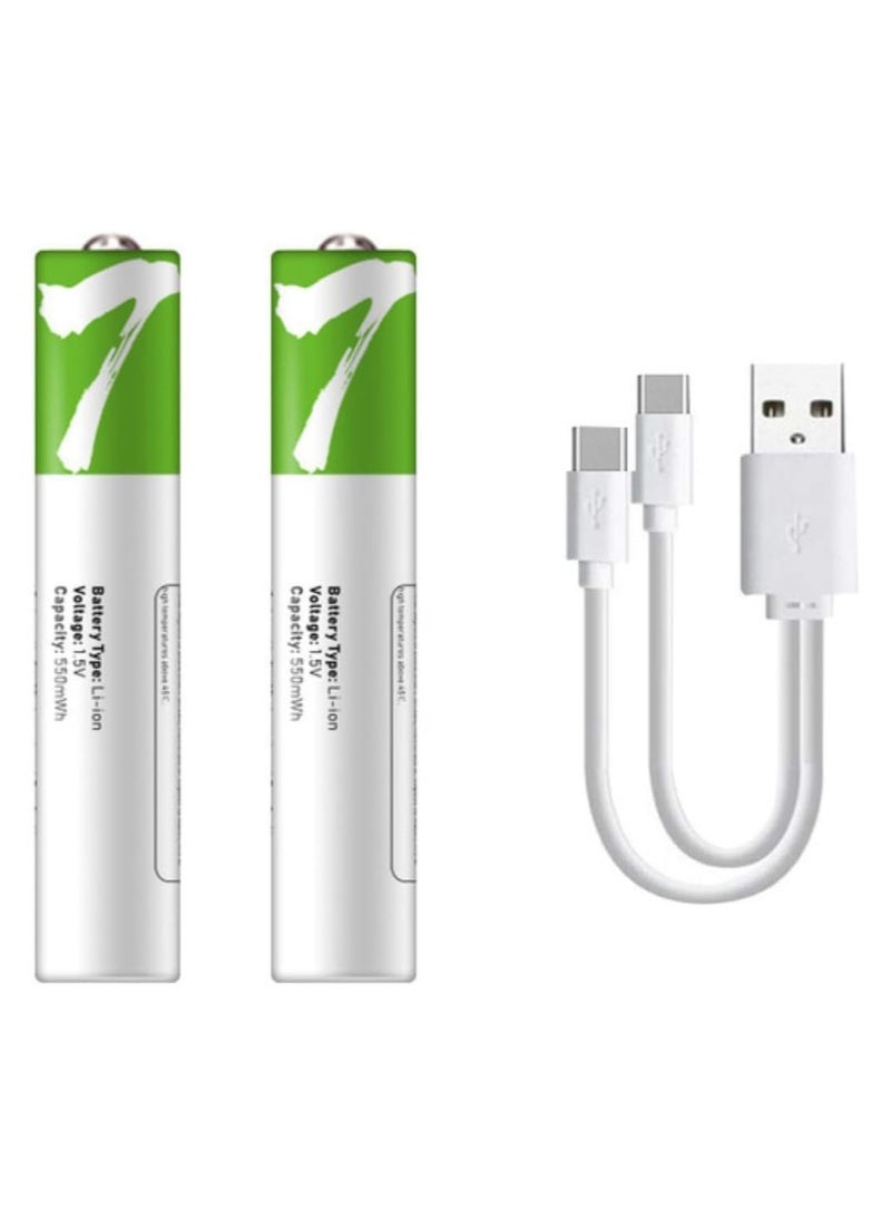 2 USB C Rechargeable AAA Batteries 750mWh 1.5V Fast Charge High Duration Charges in 1.5 Hours  - Image 3