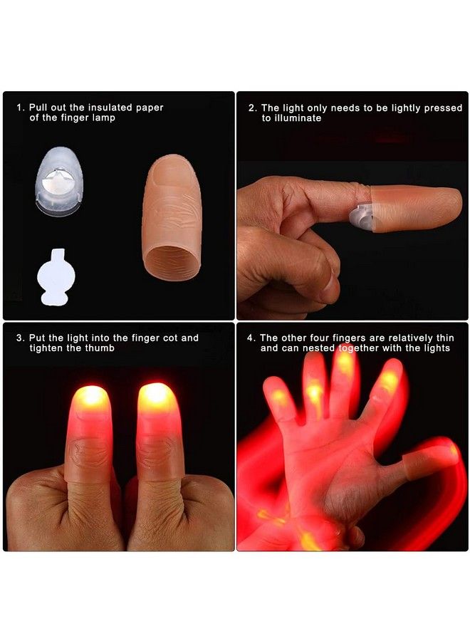 VANTIYAUS Finger Lamps(3Packs/ 6Pcs) Thumbs Magic Prop Party Bar Show Perform Lamp Magic Trick Fake Finger Prank Tool For Halloween - Image 5