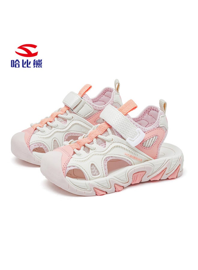 Habi Bear Summer Boys Baotou Sandals Beach Sneaker Girls Hollow Velcro Casual Shoes Outlet