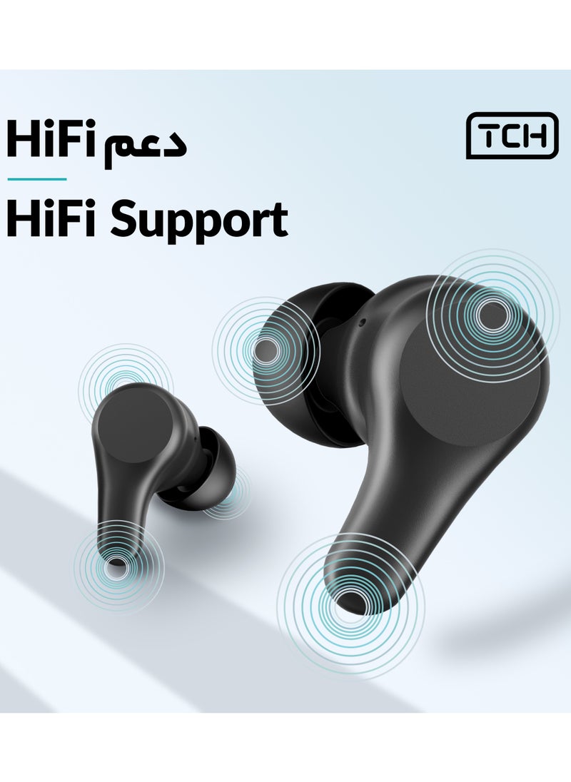 TCH - L30 Wirless Earbuds Boom Trap Noise Clear Voice Earphone & Hifi Sound Smart Touch & 6 Hours Playtime 96H Standby Time Waterproof IPX4 Earbud With Bluetooth 5.3 Earphones IOS+Andorid 40mAhx2 Battery - Image 1