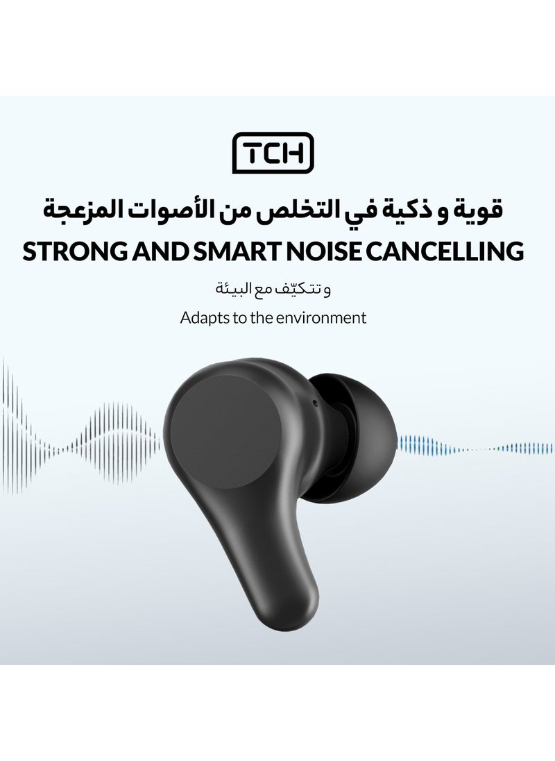 TCH - L30 Wirless Earbuds Boom Trap Noise Clear Voice Earphone & Hifi Sound Smart Touch & 6 Hours Playtime 96H Standby Time Waterproof IPX4 Earbud With Bluetooth 5.3 Earphones IOS+Andorid 40mAhx2 Battery - Image 1