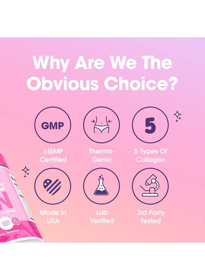 Obvi Collagenic Burn, 5 Types of Collagen + Thermogenic, 120 Capsules - Image 4