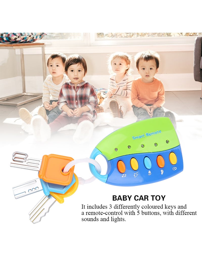 Velaurs Simulation Remote Control Car Key Lock Music Infant Early Education Educational Toy (Key Styles and Colors are Randomly Distributed)  - Image 4