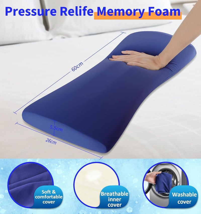 vamorry Lumbar Support Pillow for Bed Relief Back Pain: Lower Back Pillow for Sleeping - Memory Foam Waist Pillow - Cooling Back Bolster Pillow for Side, Back&Stomach Sleepers - Bed Rest Pillow for Car, Sofa - Image 2