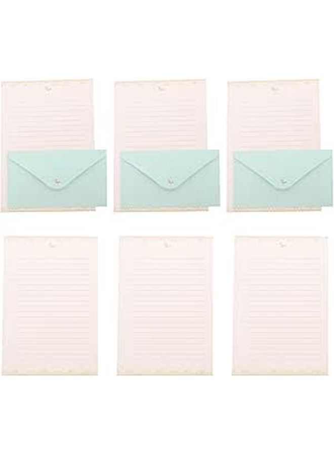 SAFIGLE Pink Writing Paper Set 5 Sets A5 Floral Envelope Stationery for Letter Writing - Image 1