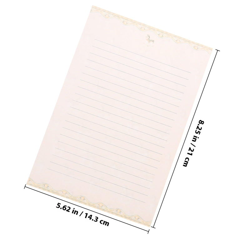 SAFIGLE Pink Writing Paper Set 5 Sets A5 Floral Envelope Stationery for Letter Writing - Image 3