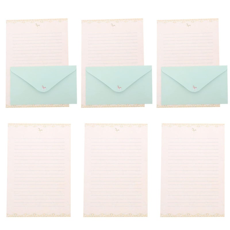SAFIGLE Pink Writing Paper Set 5 Sets A5 Floral Envelope Stationery for Letter Writing - Image 2