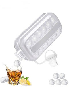 VRCOW Portable Ice Hockey Maker 2 in 1 Ice Cube Tray with 17 Grid Cube Molds for Coffee, Milk, Tea, Juice  - Image 1