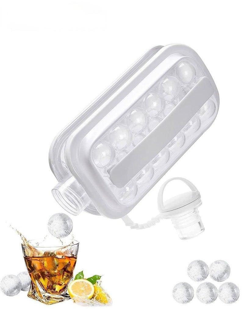 VRCOW - Portable Ice Hockey Maker 2 in 1 Ice Cube Tray with 17 Grid Cube Molds for Coffee, Milk, Tea, Juice - Image 1