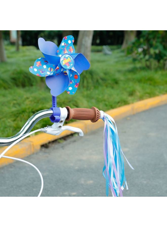 Colorful Rotating Windmill Children's Scooter Bicycle Stroller Decorative Pendant Small Windmill Outdoor Toys-Color:1 Long And Short Windmill - Image 3