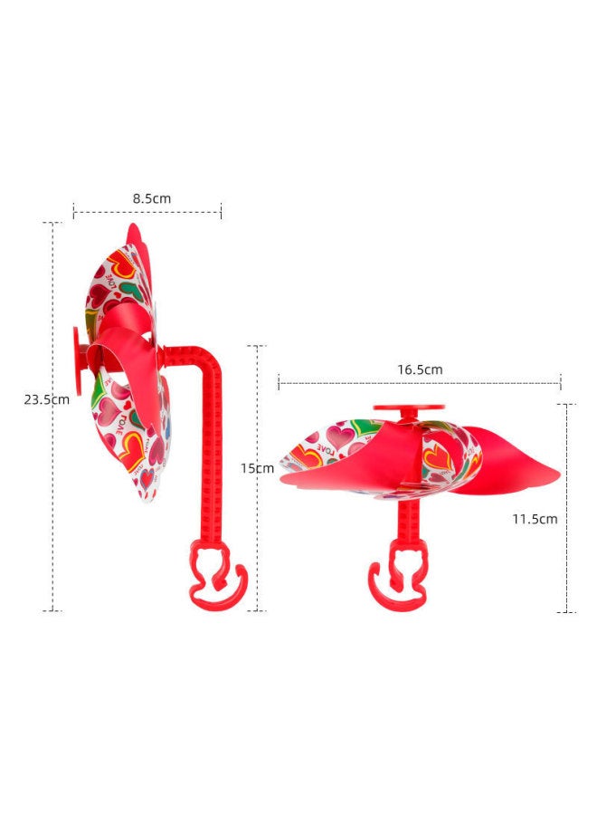 Colorful Rotating Windmill Children's Scooter Bicycle Stroller Decorative Pendant Small Windmill Outdoor Toys-Color:1 Long And Short Windmill - Image 4