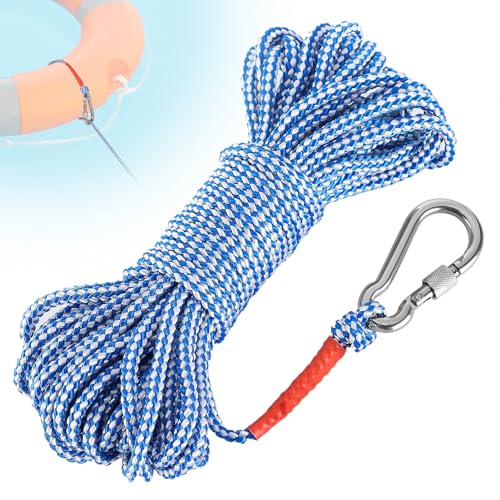 Acostop Water Floating Lifesaving Rope - Professional Throwing Rope Line, Pool Life Preserver Ring Rope, Durable Polypropylene Rope for Swimming Small Boating Kayak Inflatable Boat (Orange) - Image 1