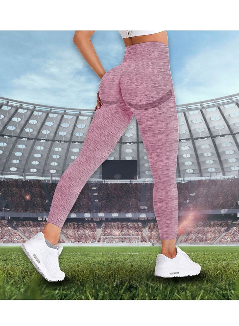 CATANES 2 Pack Of Women Seamless Legging Tummy Control High Waist Workout Gym Yoga Pants large Multicolour  - Image 3