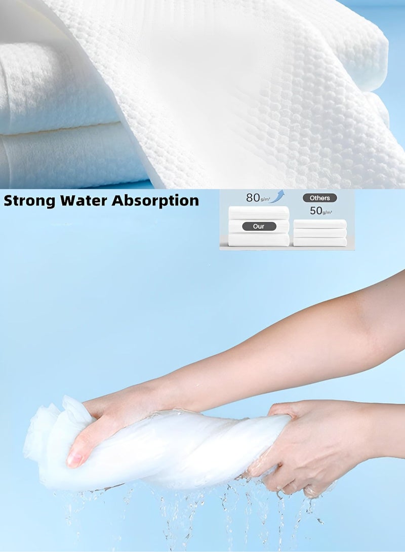 10 sets Disposable Bath Towels, 70x140cm 30*60cm,Travel Disposable Towels Set, health and Safety, Thicken Cotton Salon Towels Wash Towel Body Towels, Bath Towels for Hotel bathroom Beach Swimming Camping - Image 3