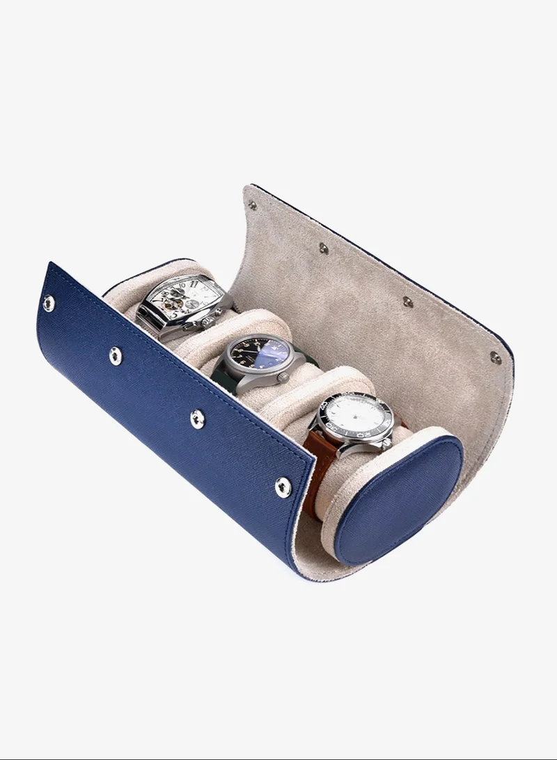 Riblor Tasso 3 Slots Watch Roll Navy Blue