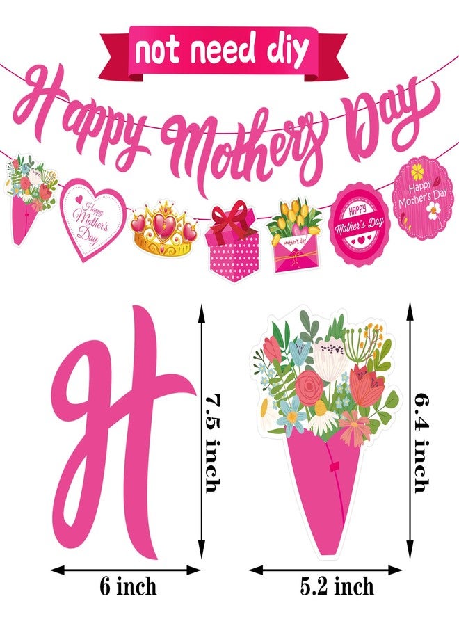 Funnlot Mothers Day Decorations 64PCS Happy Mothers Day Banner with Banner Balloons Cake Topper for Mother's Day Party - Image 3