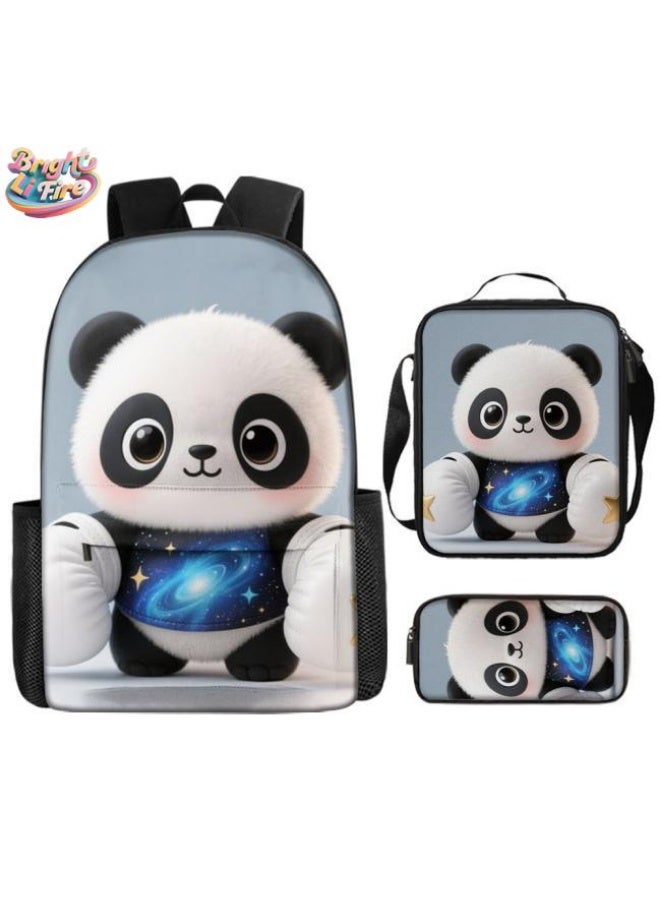 Bright Li Fire Fashion treasure for students and children! Fun cartoon bag three-piece set, full turnover rate (available for students, children, friends on outings, mountain climbing, going to school, etc.) - 34  - Image 1