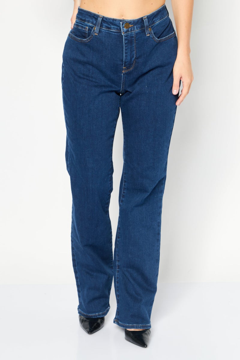 NYDJ Women Regular Fit Washed Denim Jeans, Blue - Image 1