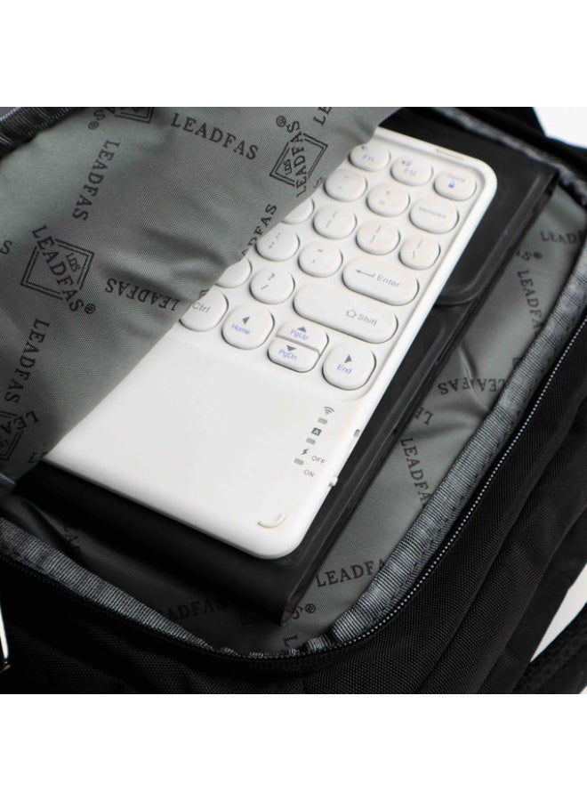 Laptop Business Waterproof Shockproof Bag - Black - Image 4