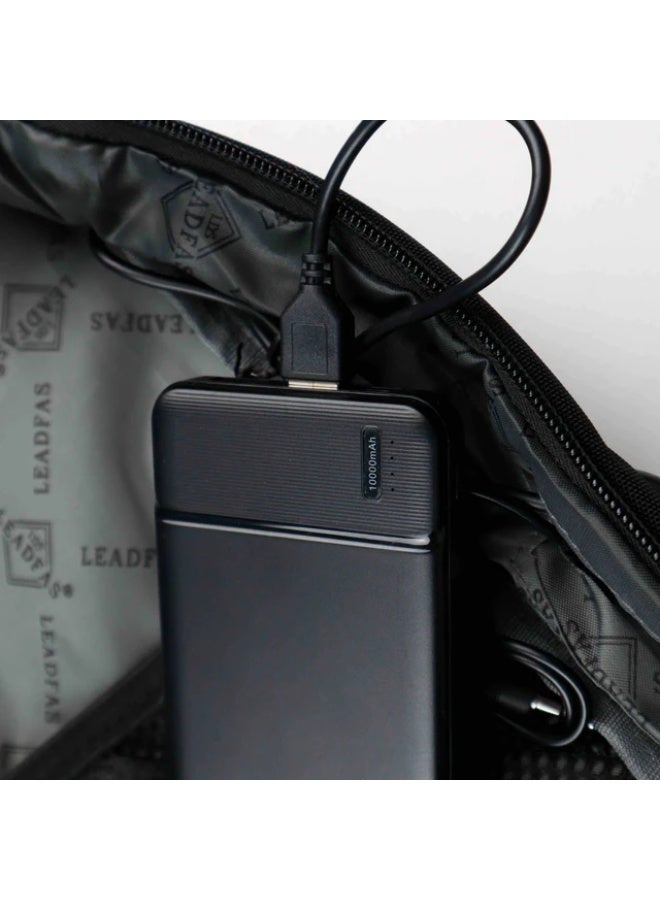 Laptop Business Waterproof Shockproof Bag - Black - Image 5