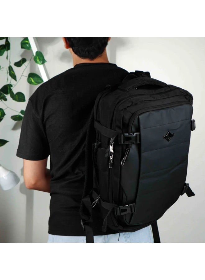 Laptop Business Waterproof Shockproof Bag - Black - Image 2