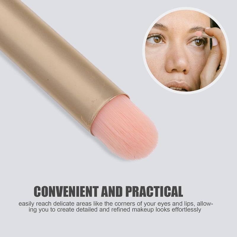 ABOOFAN 12pcs Mini Makeup Brush Set Small Eyeshadow Concealer Lip Brushes Portable Travel Cosmetic Applicators for Women with Pouch - Image 3