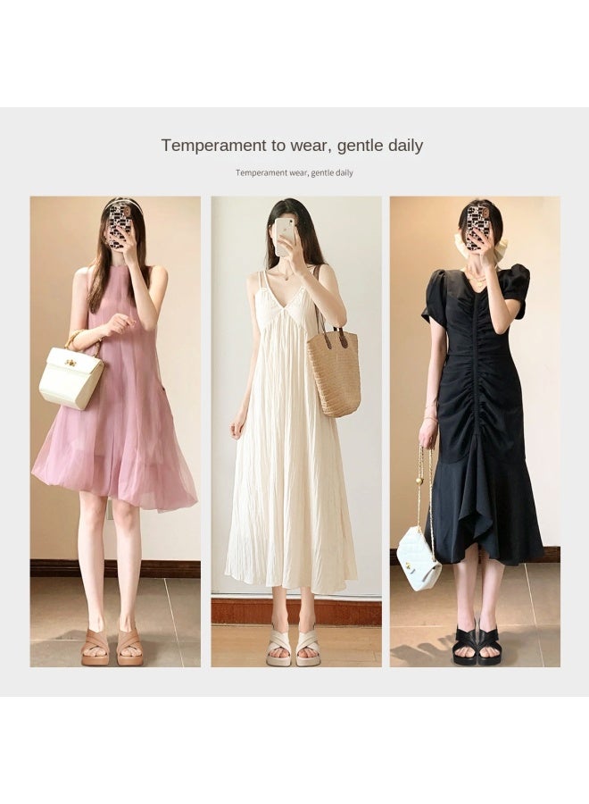 ZHR Top Grain Leather】open-toe Women's Sandals, High Heel Sandals For Women, Summer Petite Women's Sandals, High-end Style Sandals - Image 4