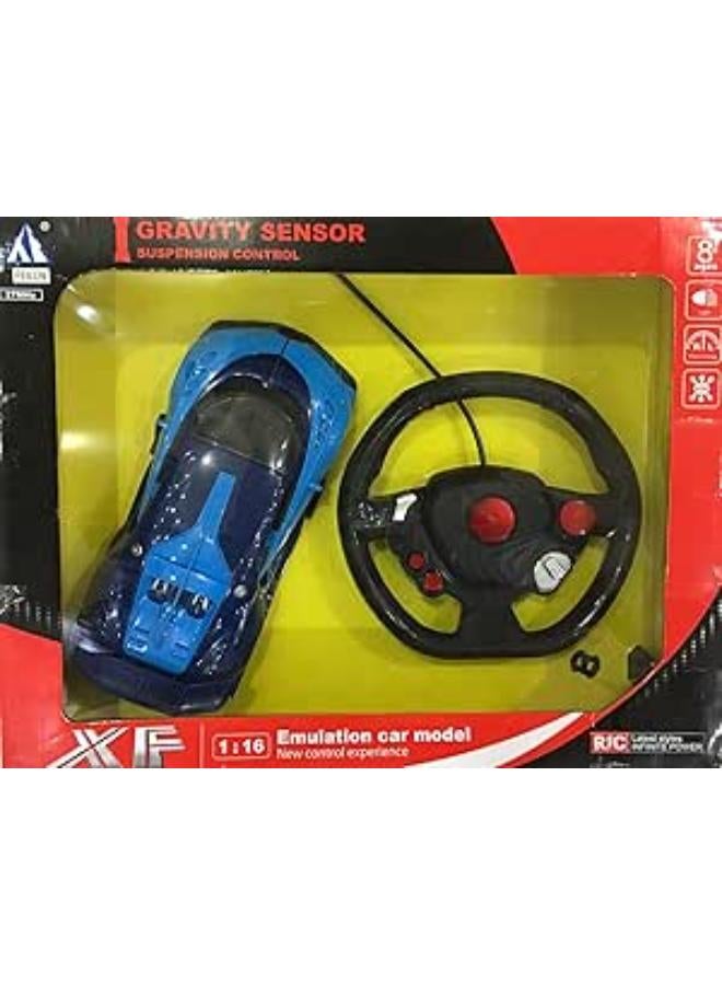 نموذج سيارة محاكاة بمقياس 1:16 مع نظام تعليق بمستشعر الجاذبية متعدد الألوان الألوان المتوفرة: الأحمر والأصفر والأزرق