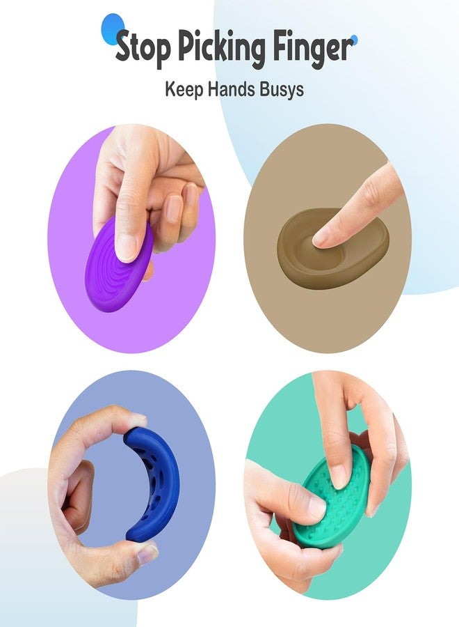 HEOMOONE Fidget Toys Adults Sensory Stone:8 Pack Textured Worry Stones for Kids Calming - Soothing Sensory Toys for Anxiety Relief - Quiet Fidgets for Student Classroom Prizes - Image 3