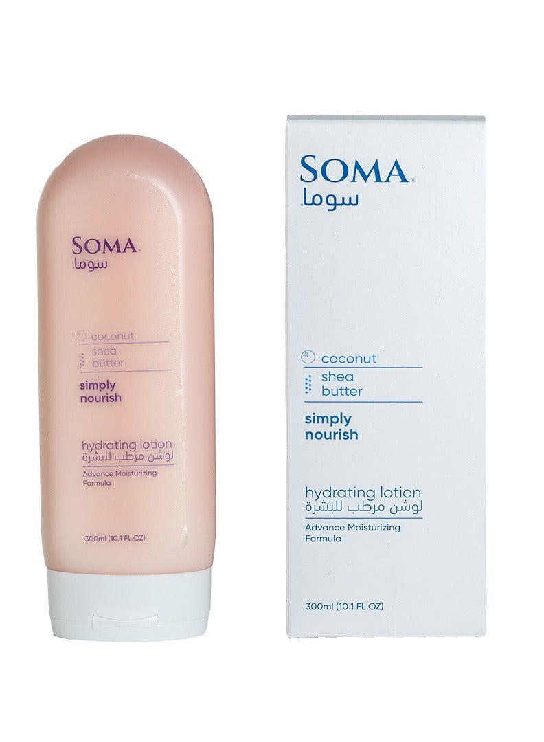 سوما لوشن مرطب للبشرة 300جم جوز الهند وزبدة الشياء