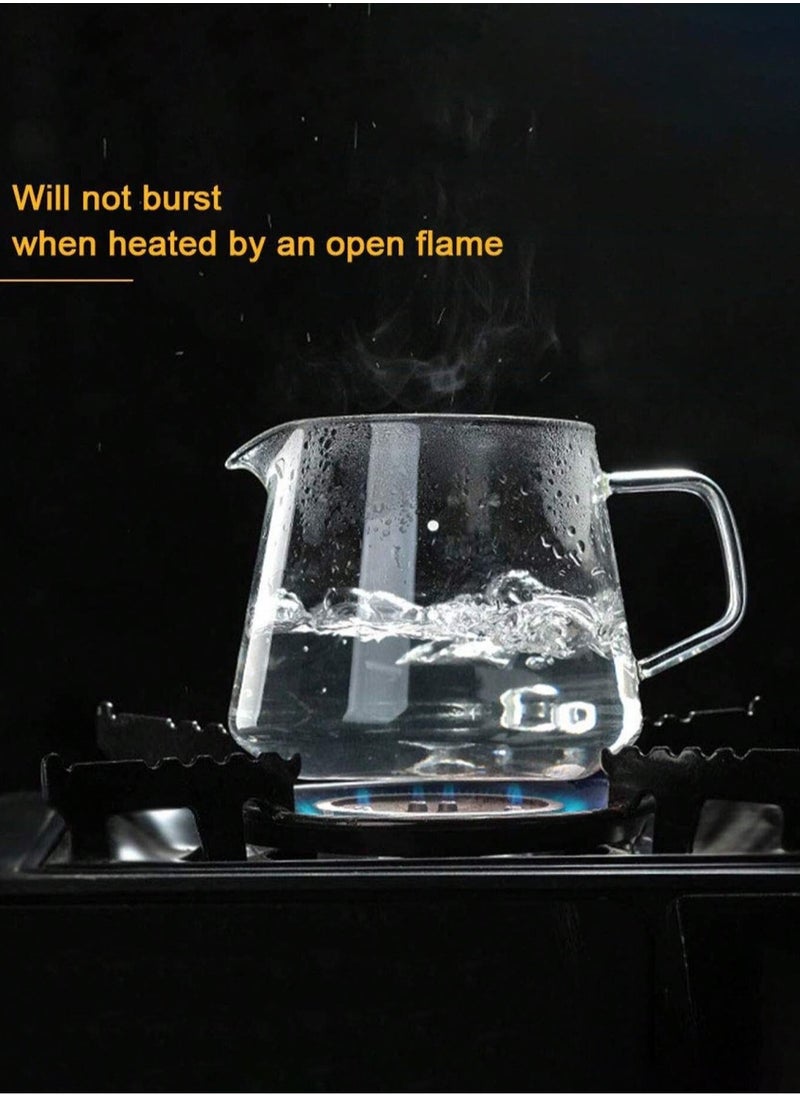 Brutelle Pour Over Coffee Maker 600ML Glass Carafe Coffee Server with Glass Coffee Dripper Filter Drip Coffee Maker Set for Home or Office 4 Cups  - Image 3