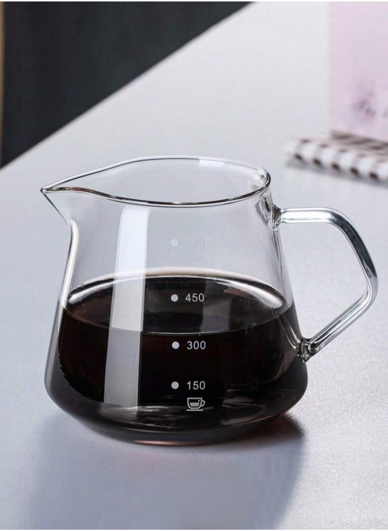Brutelle Pour Over Coffee Maker 600ML Glass Carafe Coffee Server with Glass Coffee Dripper Filter Drip Coffee Maker Set for Home or Office 4 Cups  - Image 4