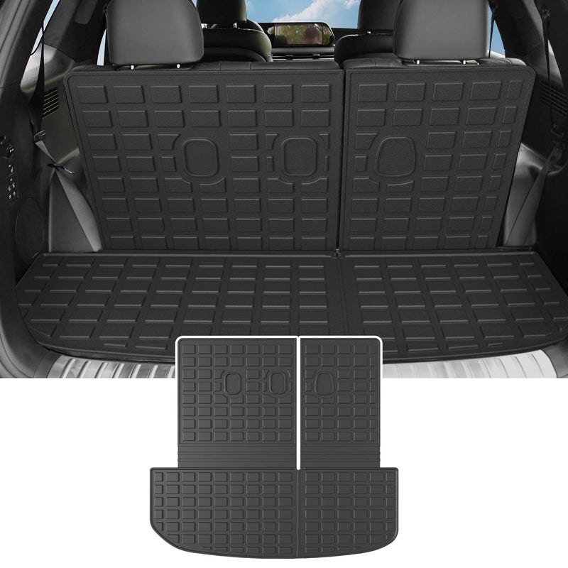 powoq Cargo Liner Compatible with 20202025 Hyundai Palisade Backrest Mat TPE Behind 3rd Row Replacement for 2020 2021 2022 2023 2024 2025 Hyundai Palisade Accessories Trunk Mat with Backrest Mat