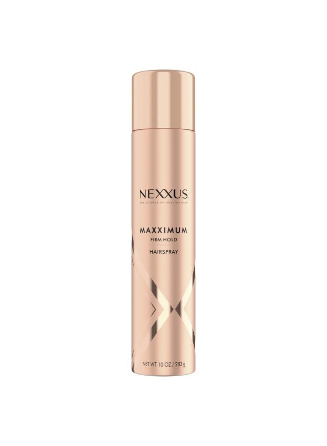 Nexxus Maximum Hold Finishing Hair Spray, for Control, Hold Hairspray for Women Hair Styling, Pink, 10 oz - Image 1