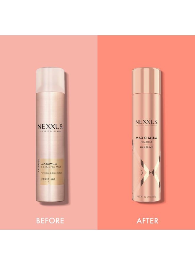 Nexxus Maximum Hold Finishing Hair Spray, for Control, Hold Hairspray for Women Hair Styling, Pink, 10 oz - Image 4
