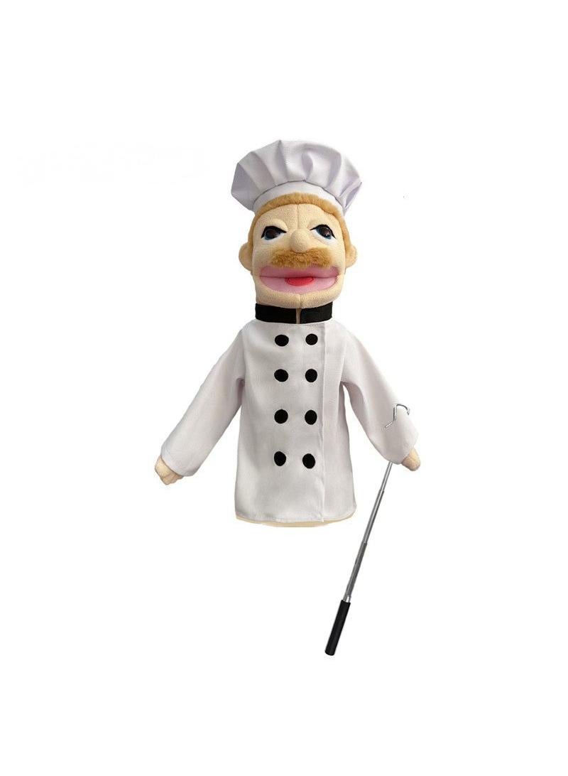 general 1 Pcs Cook Occupation Professional Figurine Role Playing Parent-Child Interaction Toy Family Companionship Plush Doll Figurine Toy Hand Puppet With Control Lever - Image 1