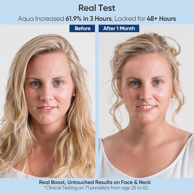 +1HEROLABS سيروم حمض الهيالورونيك للوجه مع فيتامين ب5 ج E نياسيناميد سيروم مرطب وممتلئ للوجه للبشرة الحساسة خالي من العطور 2 أونصة سائلة - Image 2