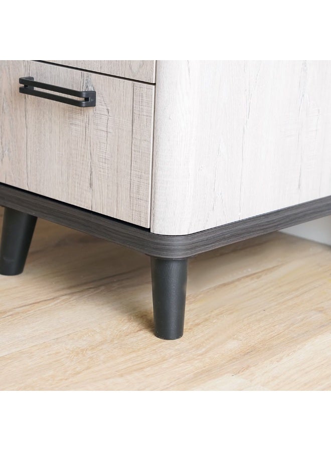 DANUBE HOME Kirwin Study Desk With 3 Drawer And 1 Door Storage Computer Table I Office Desk Workstation Modern Pc Laptop Table Wooden Study Table For Home Office L150Xw55Xh77Cm -Grey Oak/Black  - Image 5