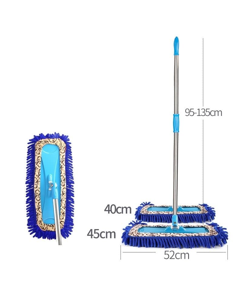 Revwd Wet and Dry Floor Mop with Cotton Pad and Stainless Steel Long Handle Push-Pull Easily Reusable Cotton Refill and Washable in Machine Also 360° Rotatable Household Floor Cleaning - Image 2