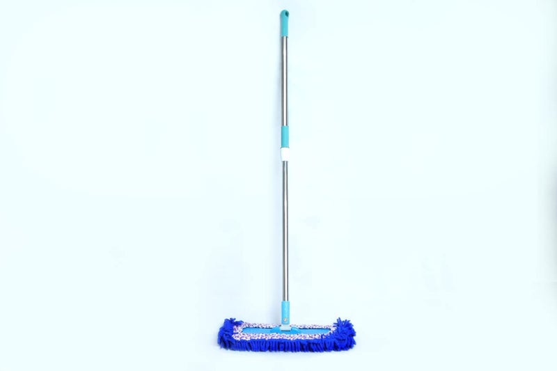 Revwd Wet and Dry Floor Mop with Cotton Pad and Stainless Steel Long Handle Push-Pull Easily Reusable Cotton Refill and Washable in Machine Also 360° Rotatable Household Floor Cleaning - Image 1