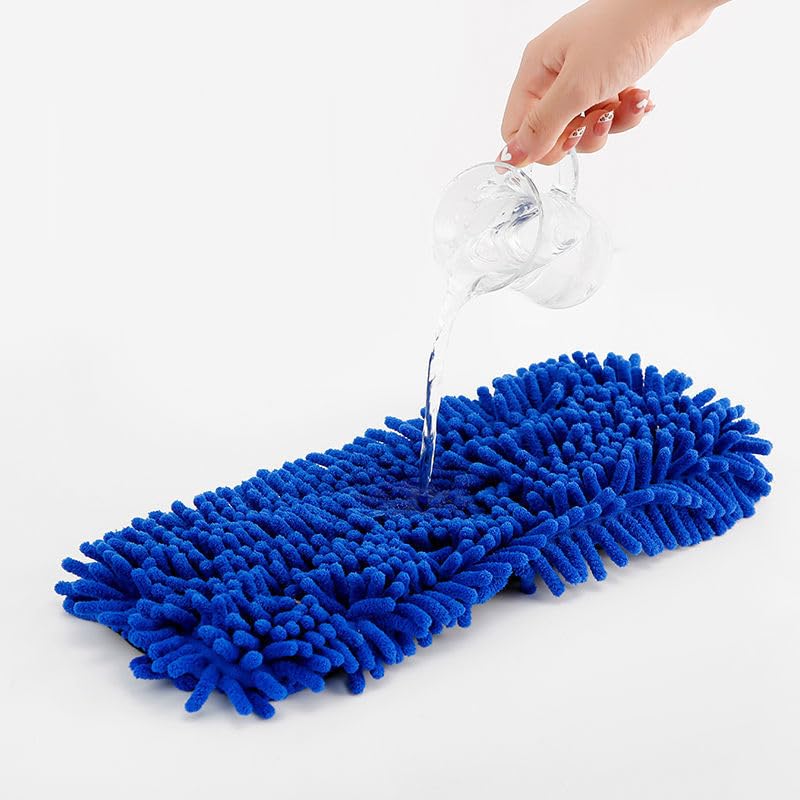 Revwd Wet and Dry Floor Mop with Cotton Pad and Stainless Steel Long Handle Push-Pull Easily Reusable Cotton Refill and Washable in Machine Also 360° Rotatable Household Floor Cleaning - Image 5