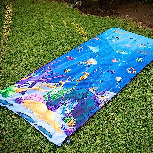 Elite Trend Microfiber Beach Towel for Adults with Bag - Extra Large 78x35 inch Lightweight Sand Free Quick Dry Towel for Travel, Swimming, Yoga, Camping (Sea Animal) - Image 2