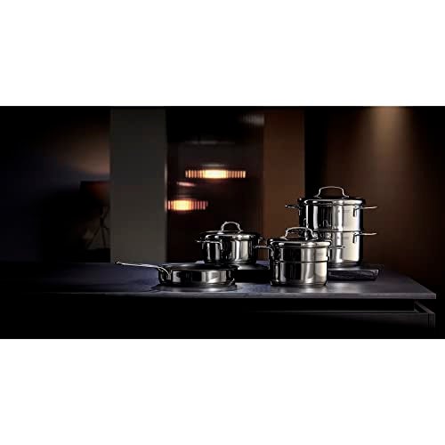 WMF 712776040 cookware Ø 12 cm Approx. 1l Mini Stackable Pouring Rim Metal lid Cromargan Stainless Steel Brushed Suitable for All Stove Tops Including Induction Dishwasher-Safe - Image 2