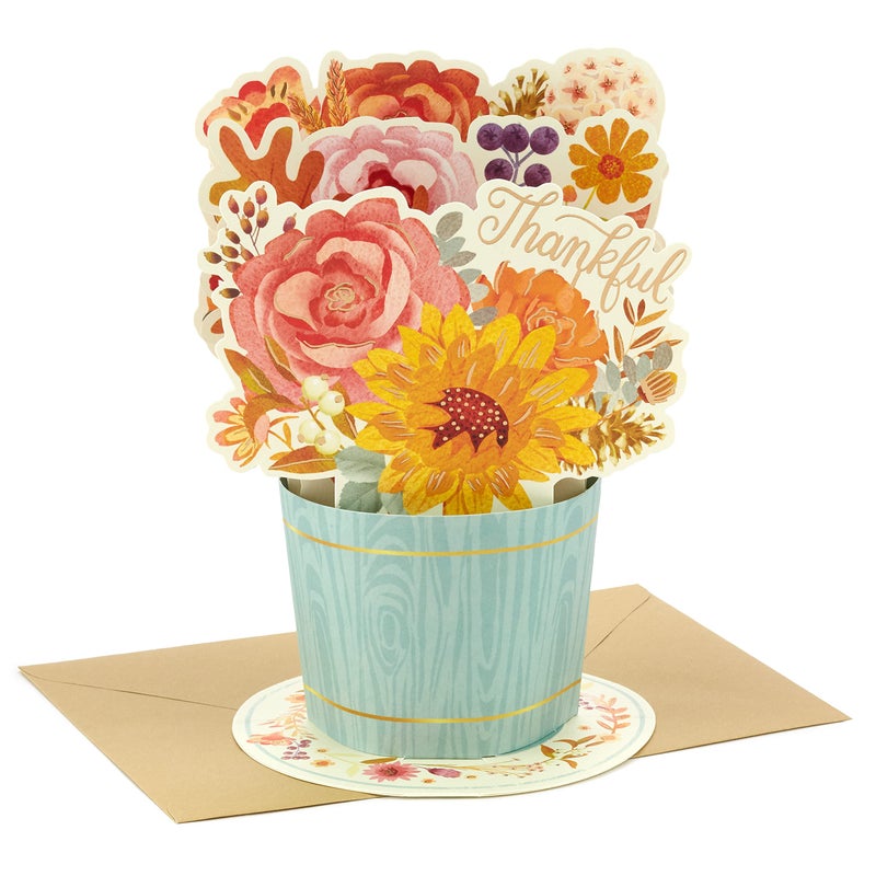 Hallmark Paper Wonder Pop Up Thanksgiving Card (Fall Bouquet) (699THJ2105) - Image 1